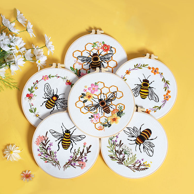 DIY Bee Embroidery Kit