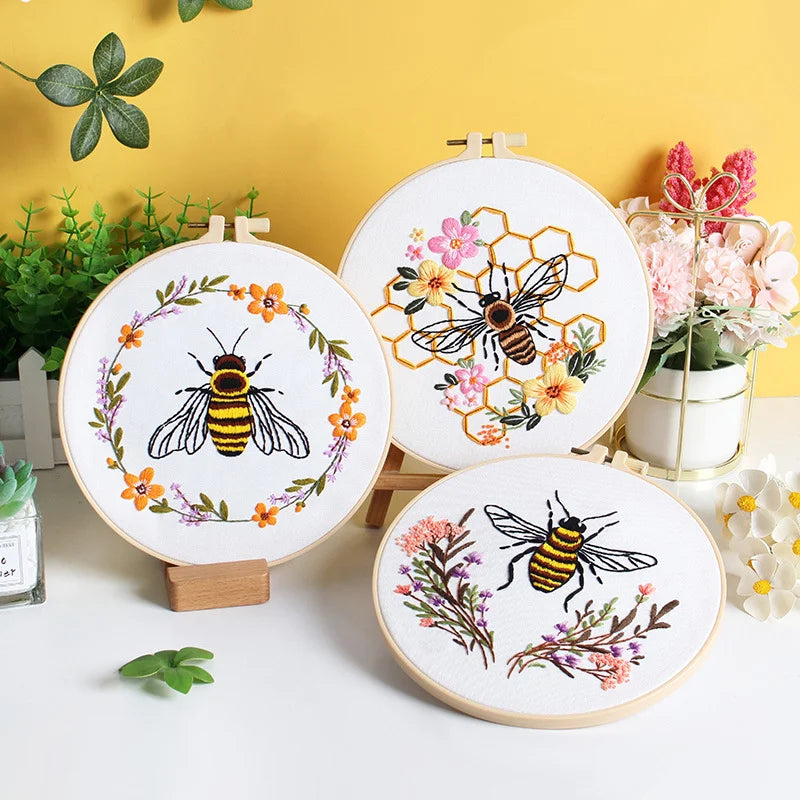 DIY Bee Embroidery Kit
