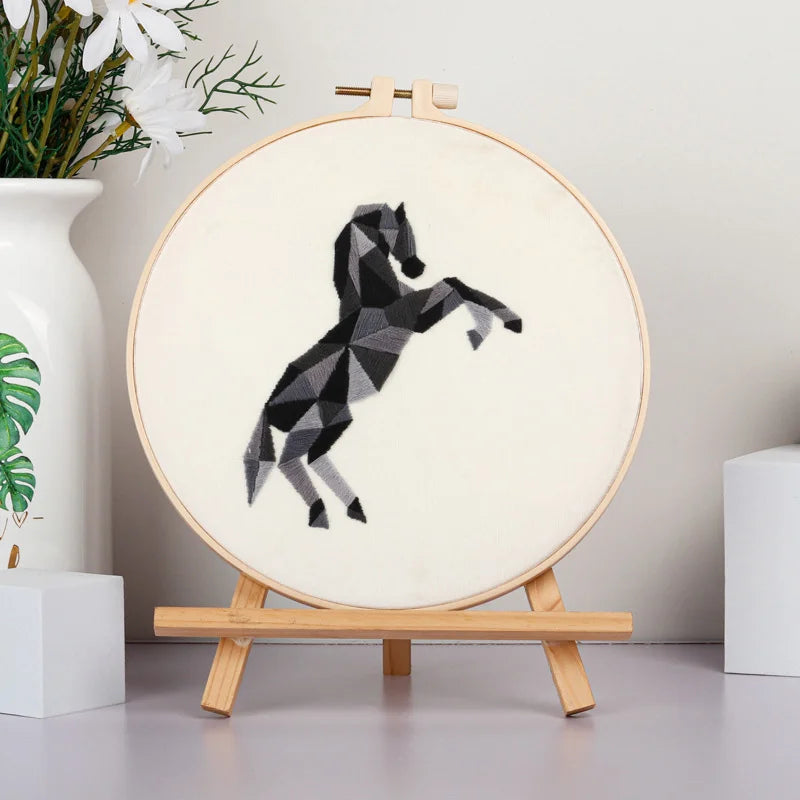 Geometric Animal Embroidery Kit