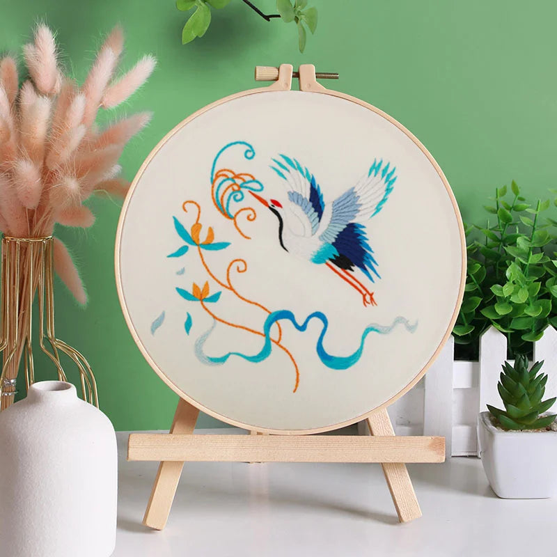 Embroidery Hoop Birds gift Kit for Beginner