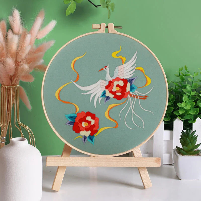 Embroidery Hoop Birds gift Kit for Beginner