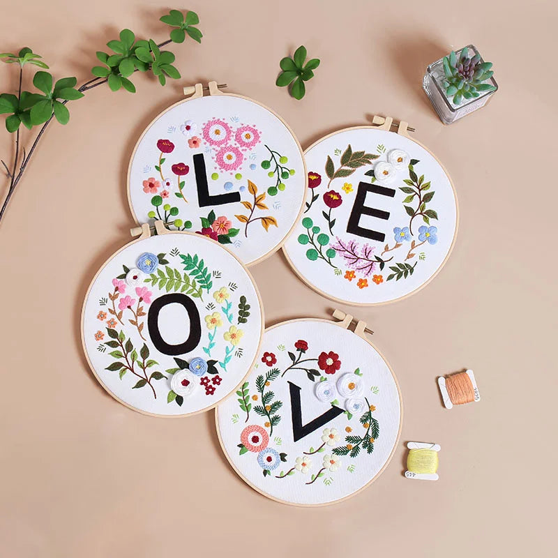 Love and home letters -Themed DIY Embroidery Kits