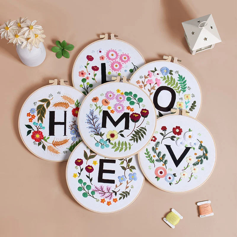 Love and home letters -Themed DIY Embroidery Kits