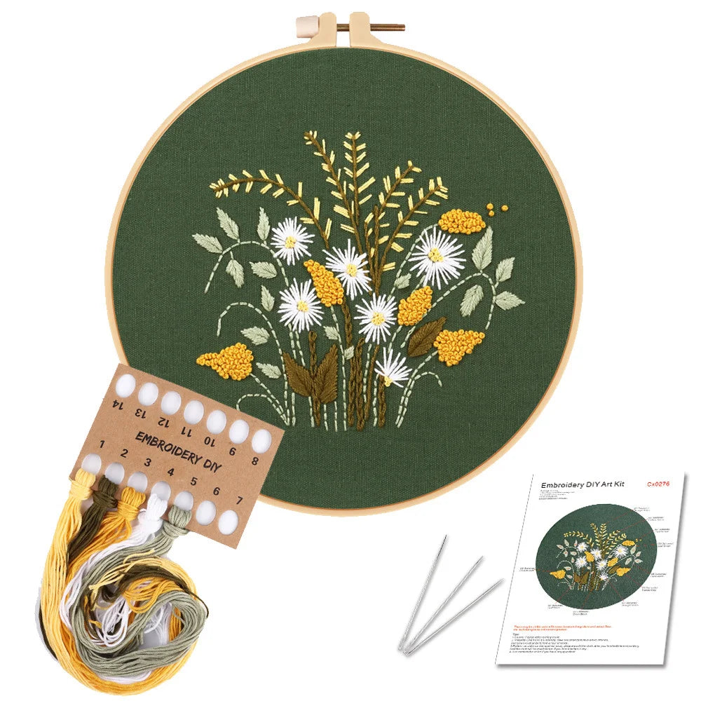 Forest flowers and plants -Themed DIY Embroidery Kits