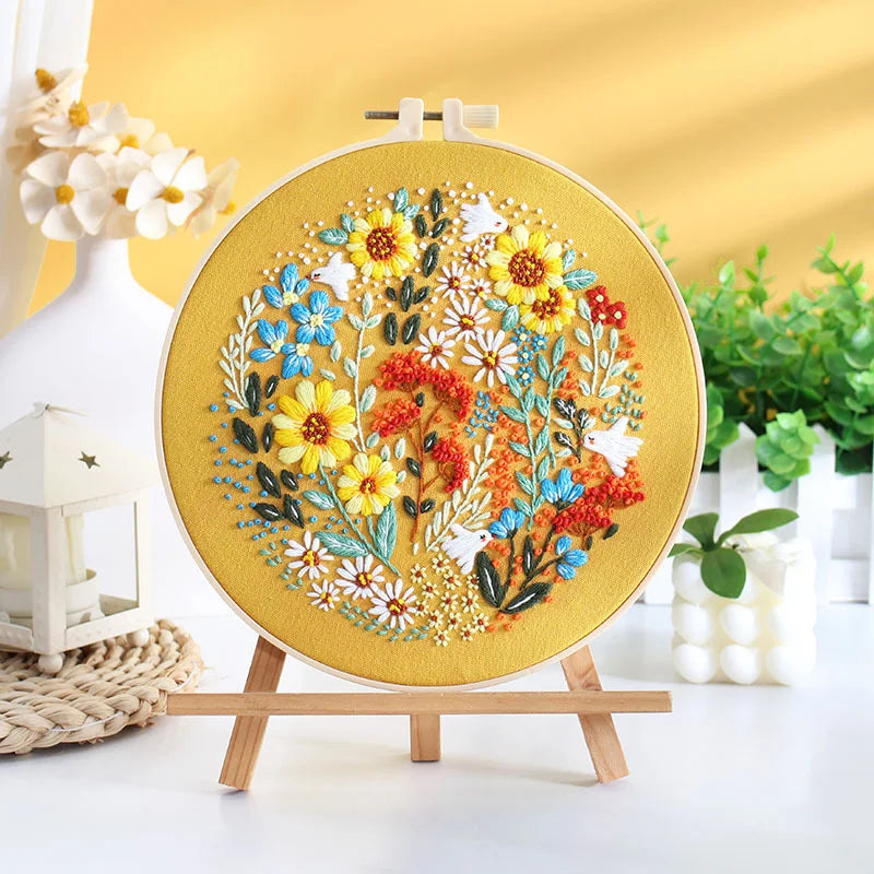 Blooming Garden -Themed DIY Embroidery Kits