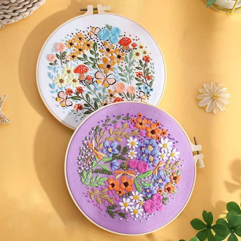 Blooming Garden -Themed DIY Embroidery Kits