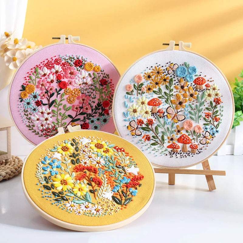 Blooming Garden -Themed DIY Embroidery Kits
