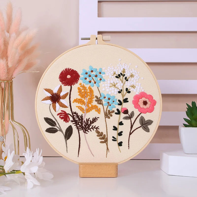 Flowers -Themed DIY Embroidery Kits