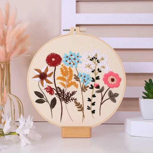 Flowers -Themed DIY Embroidery Kits
