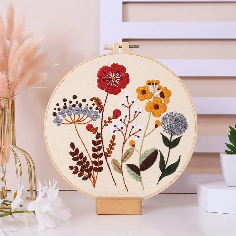Flowers -Themed DIY Embroidery Kits