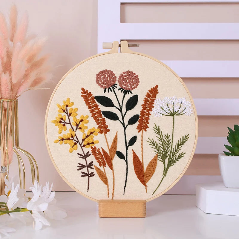 Flowers -Themed DIY Embroidery Kits