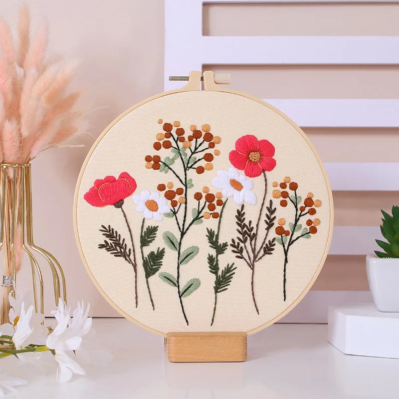 Flowers -Themed DIY Embroidery Kits