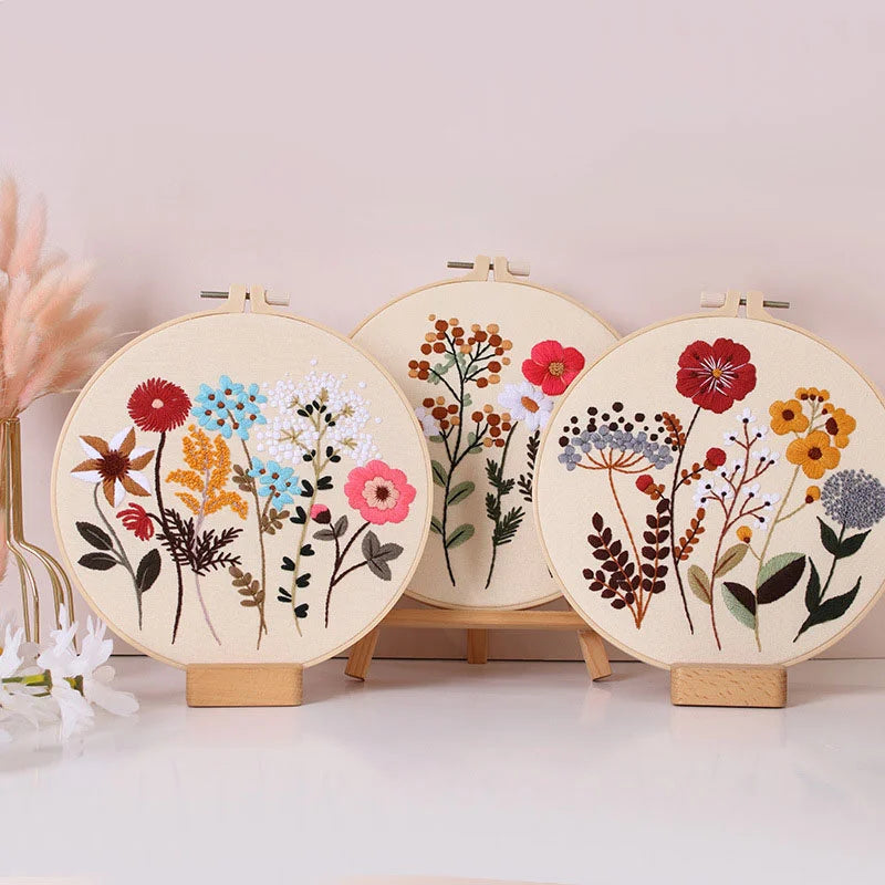 Flowers -Themed DIY Embroidery Kits