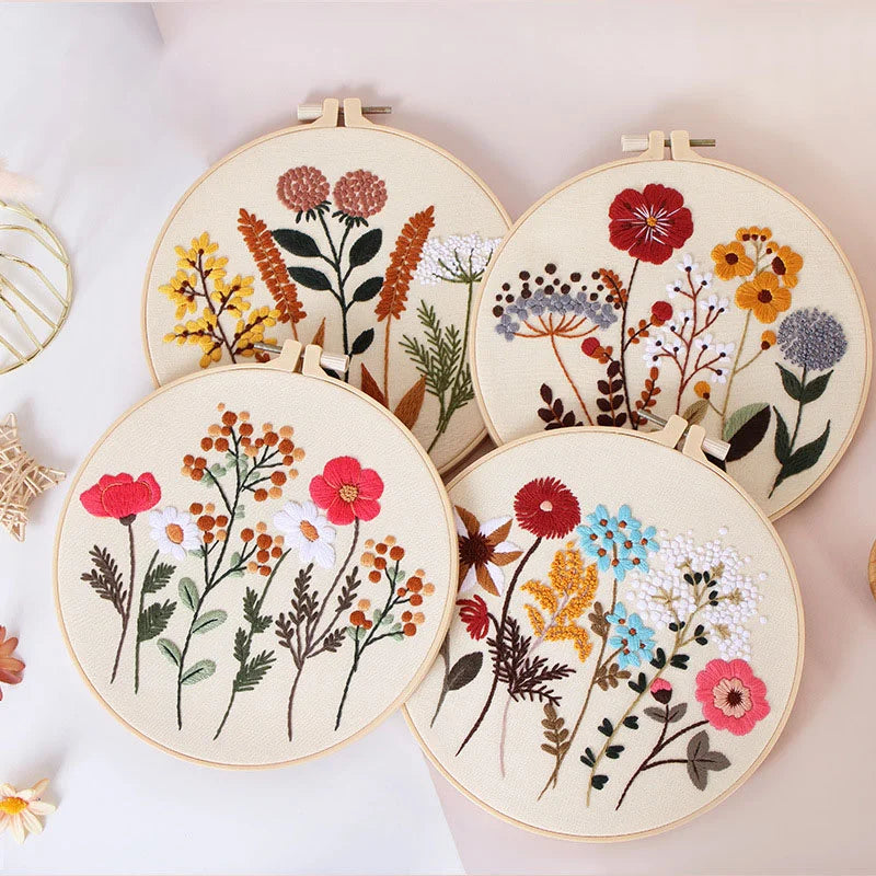 Flowers -Themed DIY Embroidery Kits