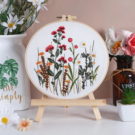 Wildflower Themed DIY Embroidery Kits