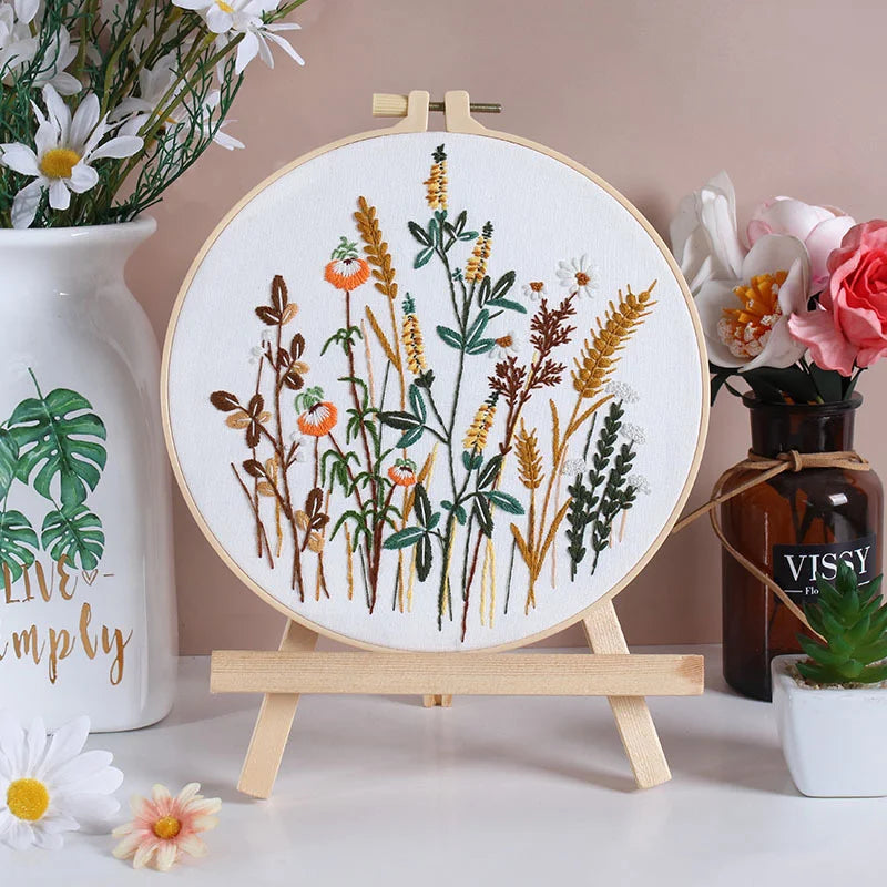 Wildflower Themed DIY Embroidery Kits