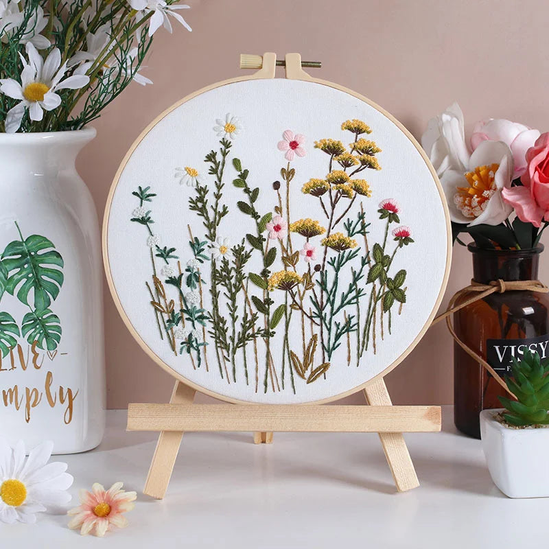 Wildflower Themed DIY Embroidery Kits