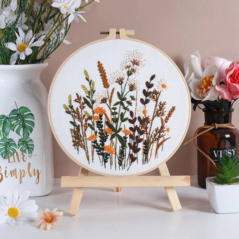 Wildflower Themed DIY Embroidery Kits