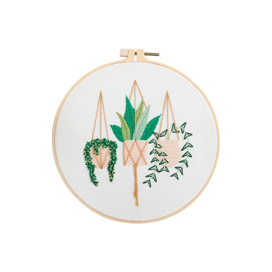 Hanging Green Plants Embroidery Kits