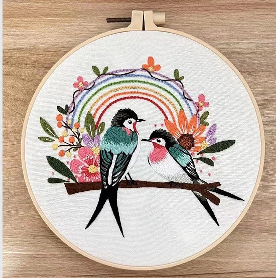 Bird Floral Collection Embroidery Kits