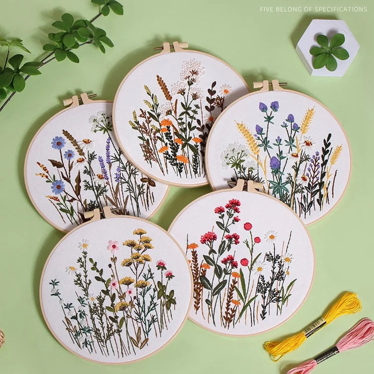Blooming Wildflowers Embroidery Kit