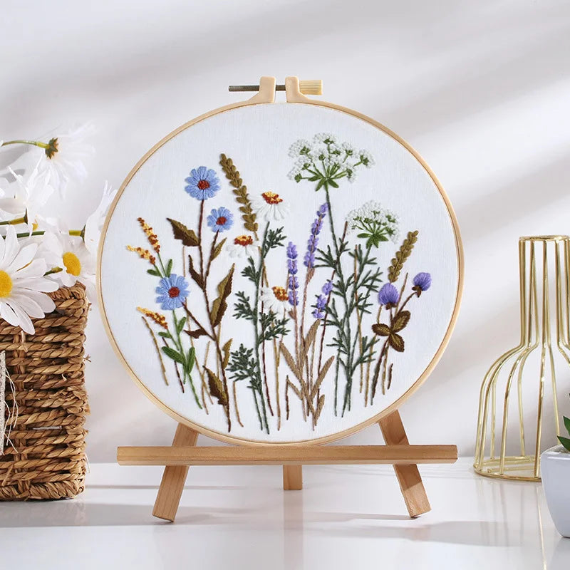 Blooming Wildflowers Embroidery Kit