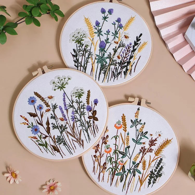 Blooming Wildflowers Embroidery Kit
