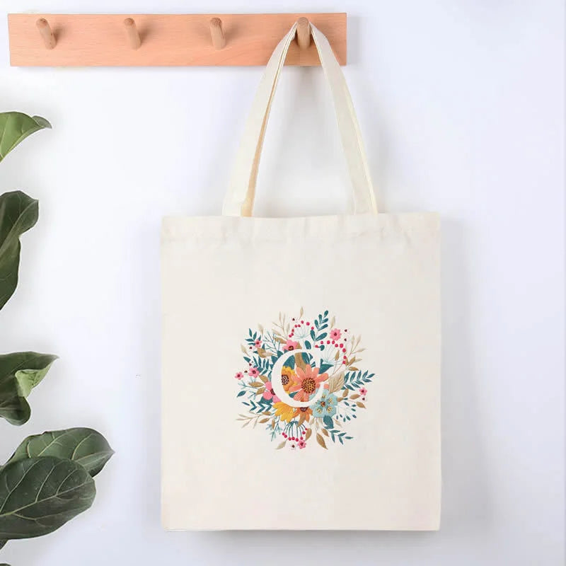 Alphabet Letter Flower Monogram Embroidery Kit C