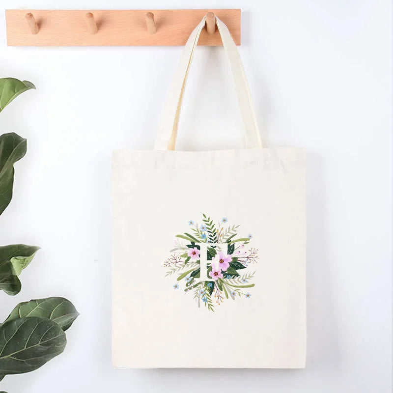 Alphabet Letter Flower Monogram Embroidery Kit F