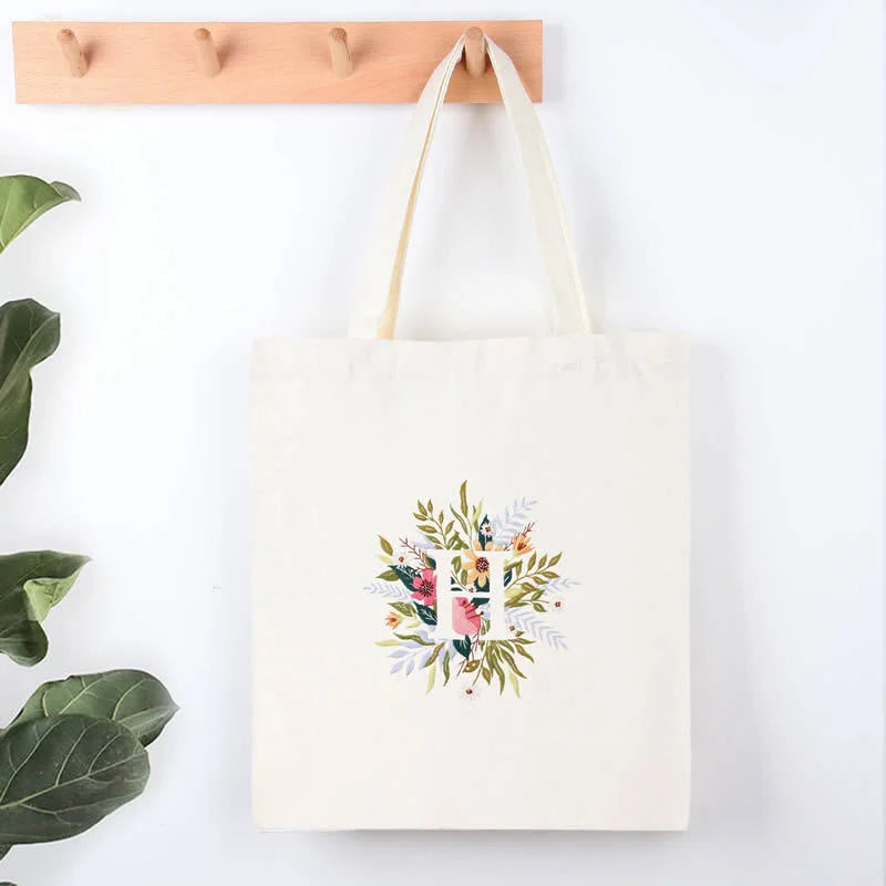 Alphabet Letter Flower Monogram Embroidery Kit H