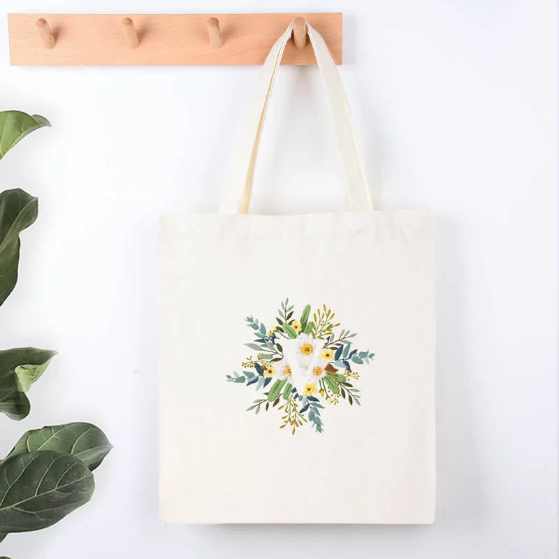 Alphabet Letter Flower Monogram Embroidery Kit V