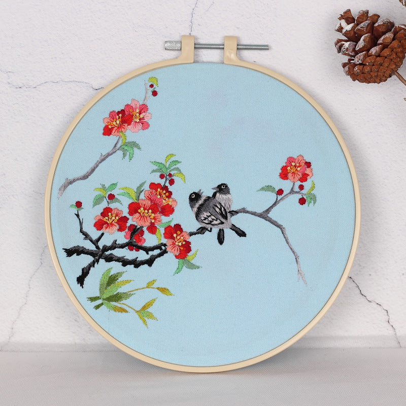 Bird Tree Deer Plum Flower Embroidery Kit
