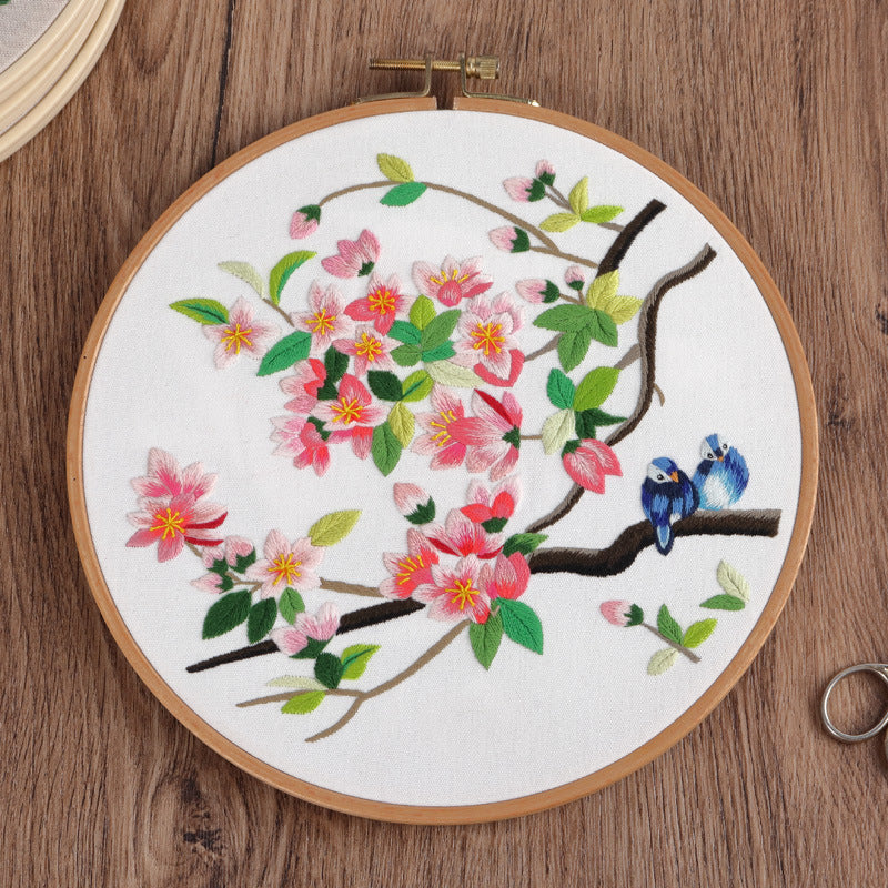 Bird Tree Deer Plum Flower Embroidery Kit