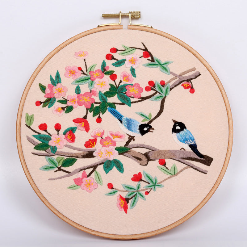 Bird Tree Deer Plum Flower Embroidery Kit
