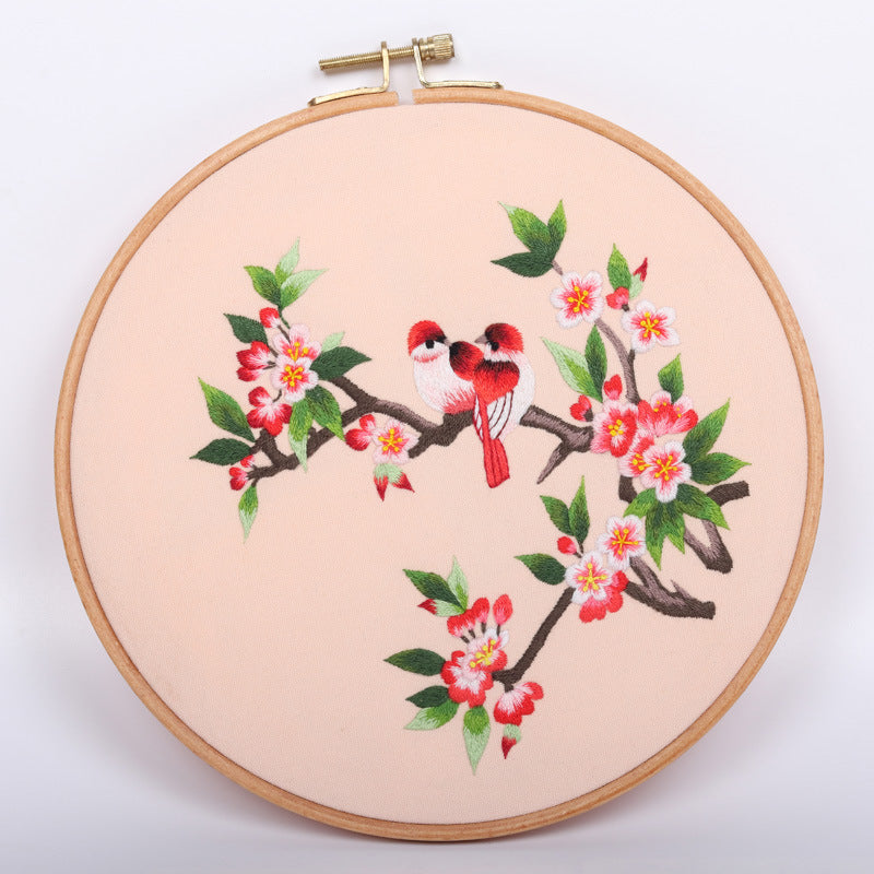 Bird Tree Deer Plum Flower Embroidery Kit