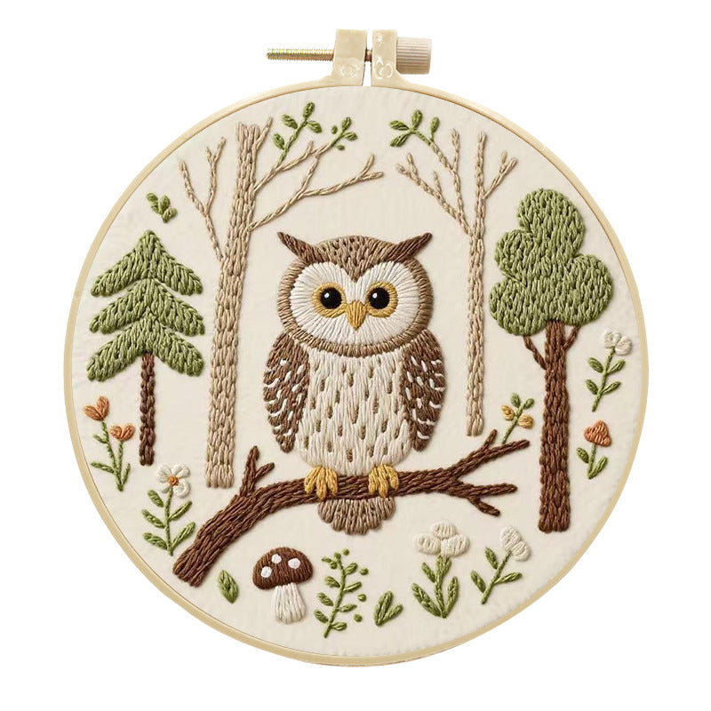 DIY Embroidery Owl Craft Fabric Kit