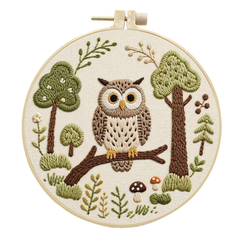 DIY Embroidery Owl Craft Fabric Kit