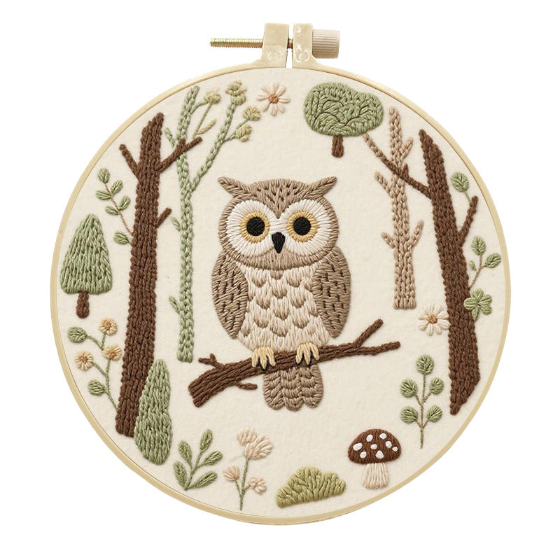 DIY Embroidery Owl Craft Fabric Kit