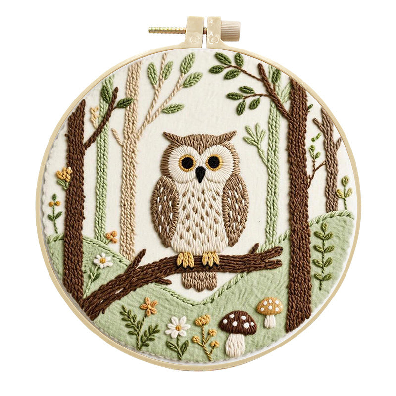 DIY Embroidery Owl Craft Fabric Kit