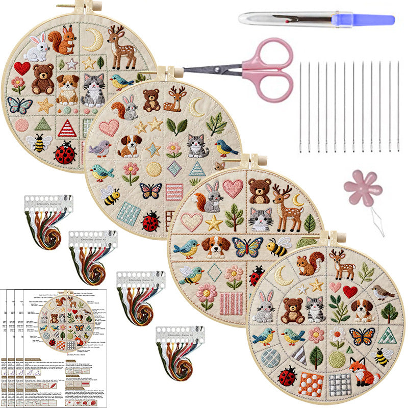 Embroidery DIY Animal Craft Fabric Material Kit