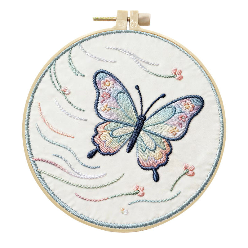 Embroidery DIY Butterfly Handmade Fabric Craft Kit