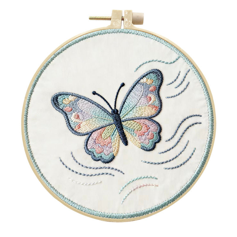 Embroidery DIY Butterfly Handmade Fabric Craft Kit