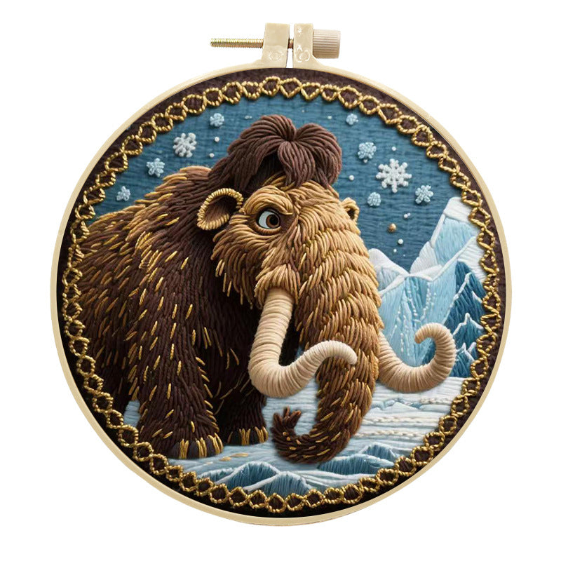 DIY Mammoth Embroidery Craft Kit