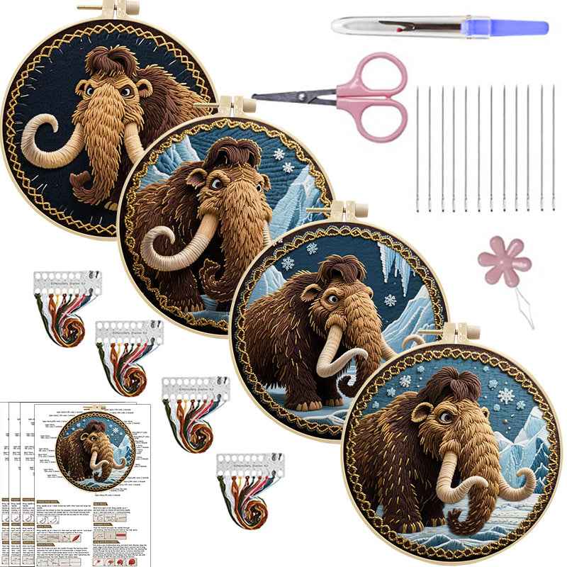 DIY Mammoth Embroidery Craft Kit