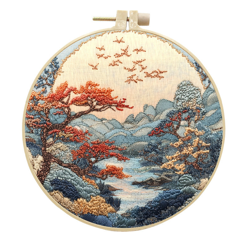 Embroidered Landscape Handmade Fabric Craft Kit