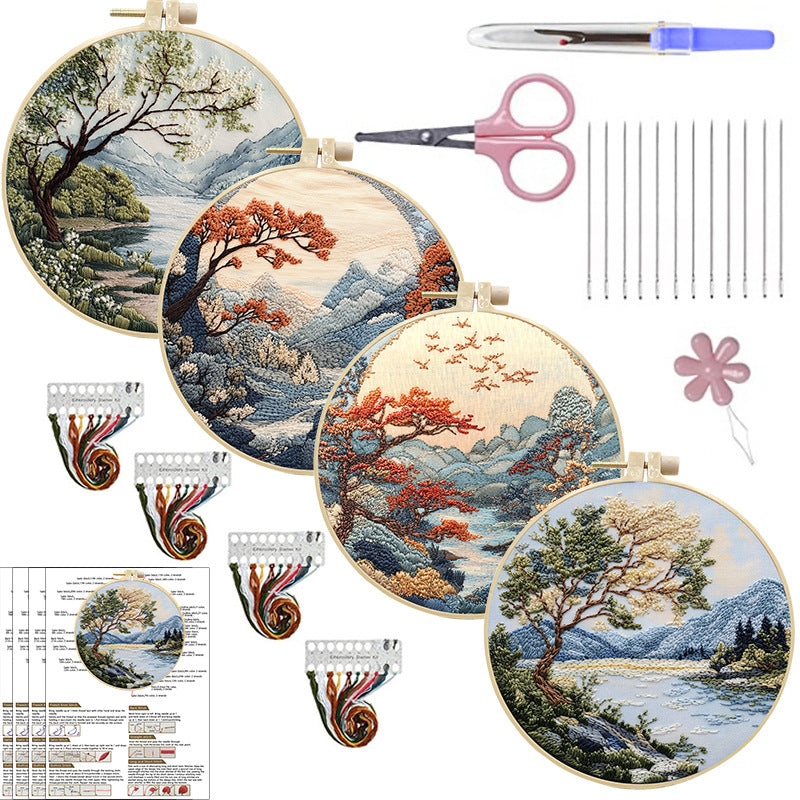 Embroidered Landscape Handmade Fabric Craft Kit