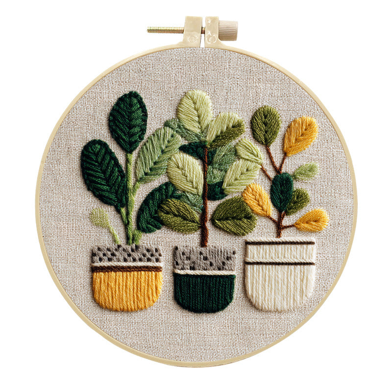 Embroidery DIY Plant-Themed Fabric Craft Kit