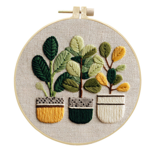 Embroidery DIY Plant-Themed Fabric Craft Kit