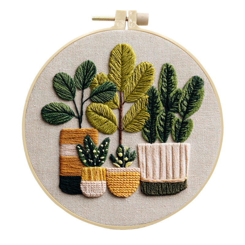 Embroidery DIY Plant-Themed Fabric Craft Kit
