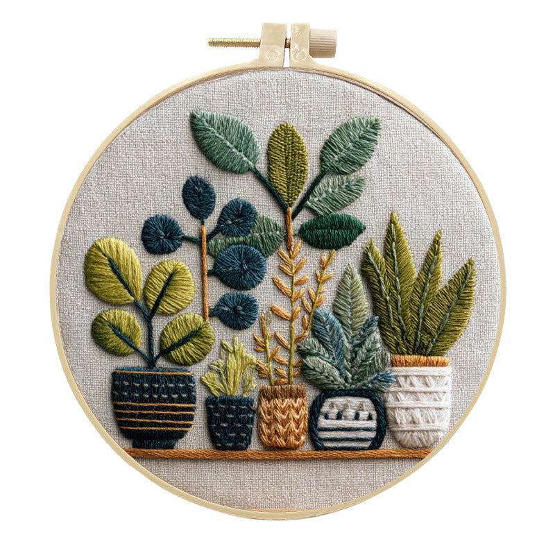 Embroidery DIY Plant-Themed Fabric Craft Kit